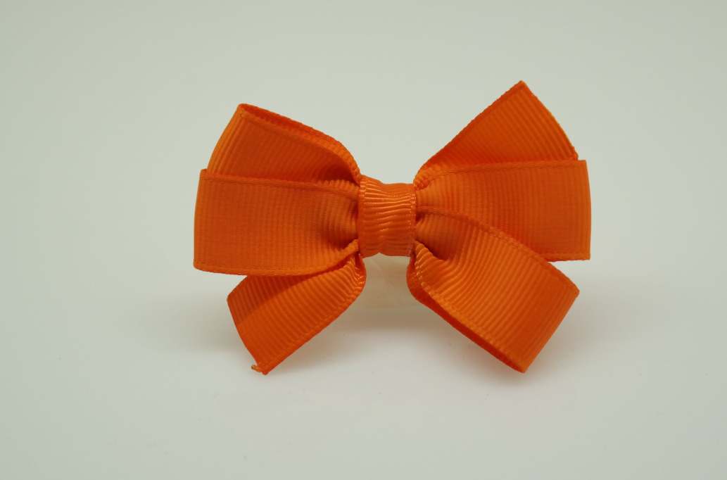 Small pinwheel hair Bow with colors  Russet Orange